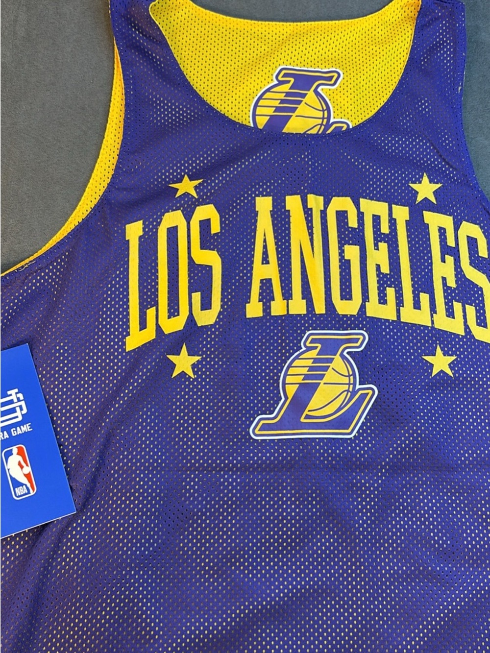NBA Los Angeles Purple & Yellow Mesh Team Jersey - Picture 2 of 12
